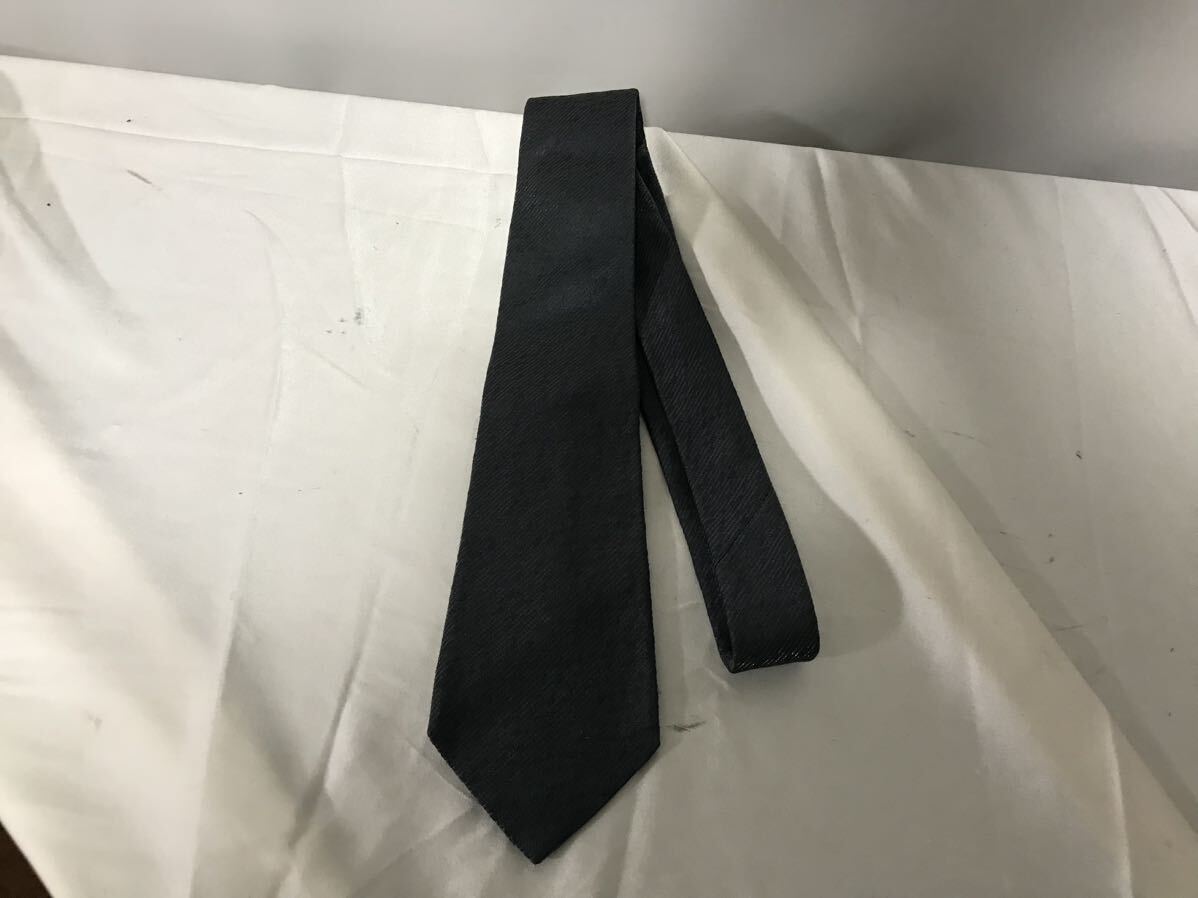 美品本物ディオールオムDior hommeシルクラメ柄ドレスネクタイメンズレディーススーツビジネスパーティーグレーイタリア製拍卖