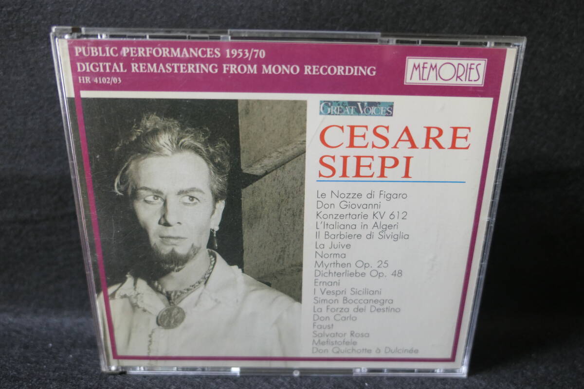 ★同梱発送不可★中古CD / 2CD / Cesare Siepi / チェーザレ・シエピ / Great Voice / PUBLIC PERFORMANCE 1953/70 / HR 4102/03拍卖