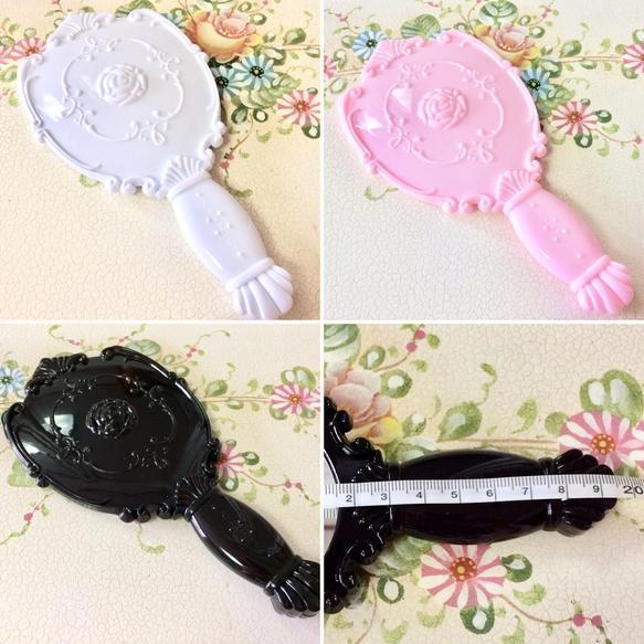 デコ素材 デコ土台 楽屋ミラー ミラー 手鏡 ロココ 姫系 かわいい拍卖