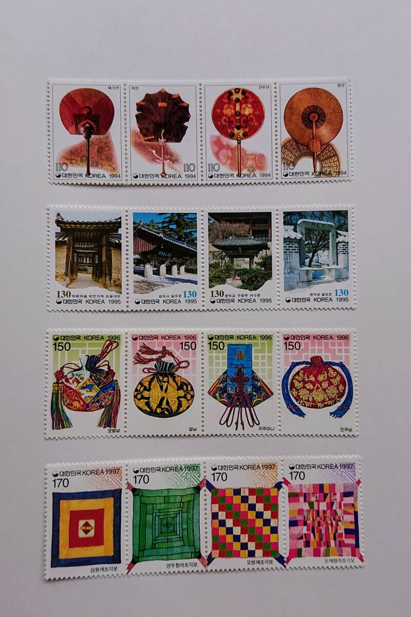 韓国切手 韓国の美シリーズ 第4集・第5集・第6集・第7集拍卖