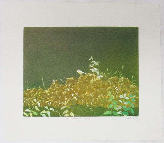 大垣禎造 『petit poeme 小さな詩』銅版画 ed.12/50. 鉛筆サイン シートのみ 1979年制作拍卖