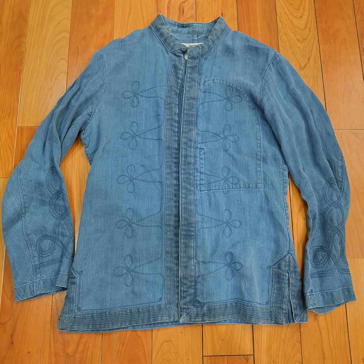 visvim WHITE OWL JKT(HERRINGBONE)ライトインディゴ/size2/brigadier folk virgil hakama jumbo iris 101 fbt thorson skagway拍卖