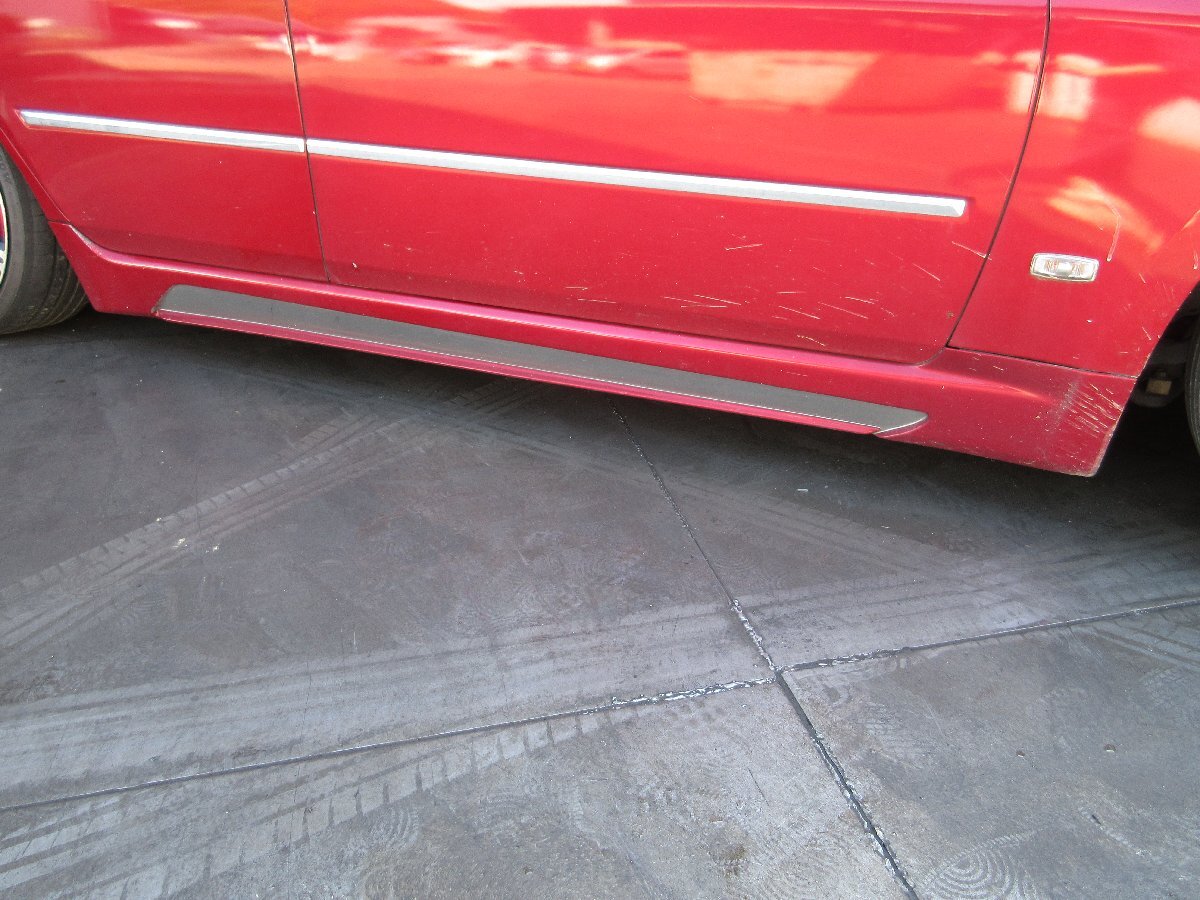 日産 フーガ CBA-Y50 J-unit ジェイユニット 左右 サイドスポイラー スカート FRP 社外 中古品 色替え (K拍卖