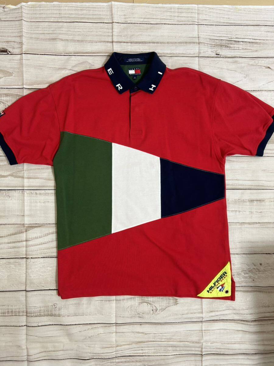 トミーヒルフィガー ポロシャツ セーリング XL フラッグタグ オールドトミー 半袖ポロシャツ 拍卖