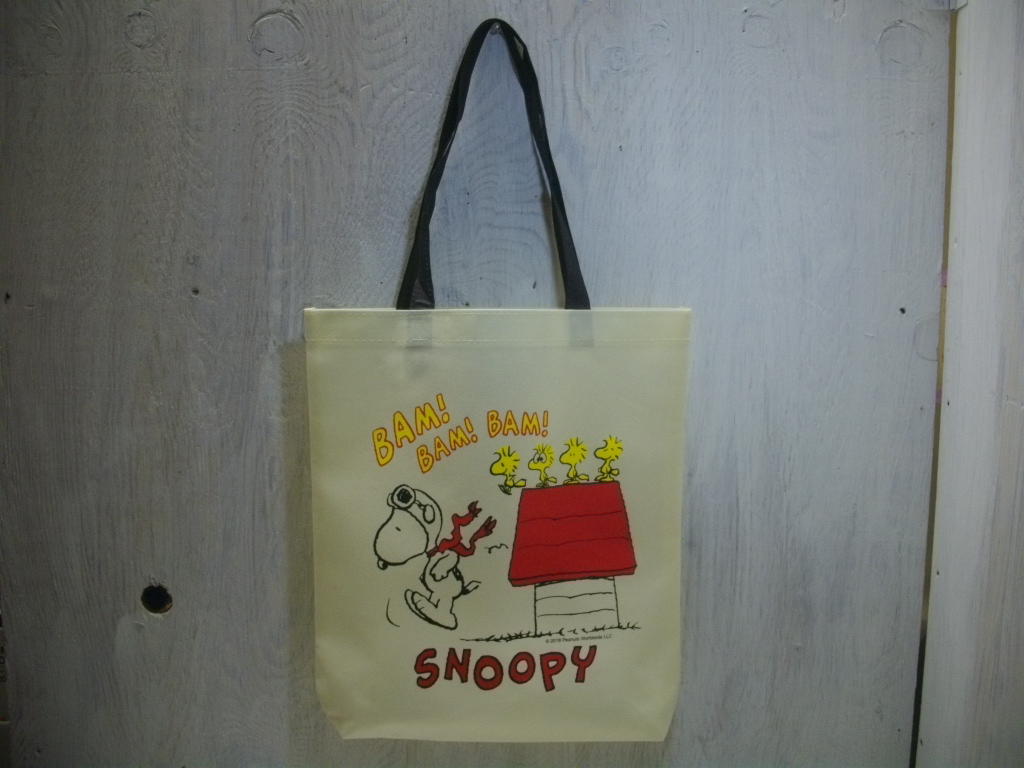 未使用 スヌーピー 不織布 トート バック ベージュA 検索用)チャーリーブラウン ウッドストック アストロフォー ルーシー拍卖