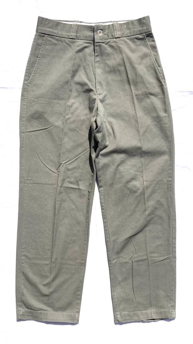 90s USA製 DUCK HEAD ダックヘッド 100%コットン チノパン W31 カーキ ビンテージ ワーク拍卖