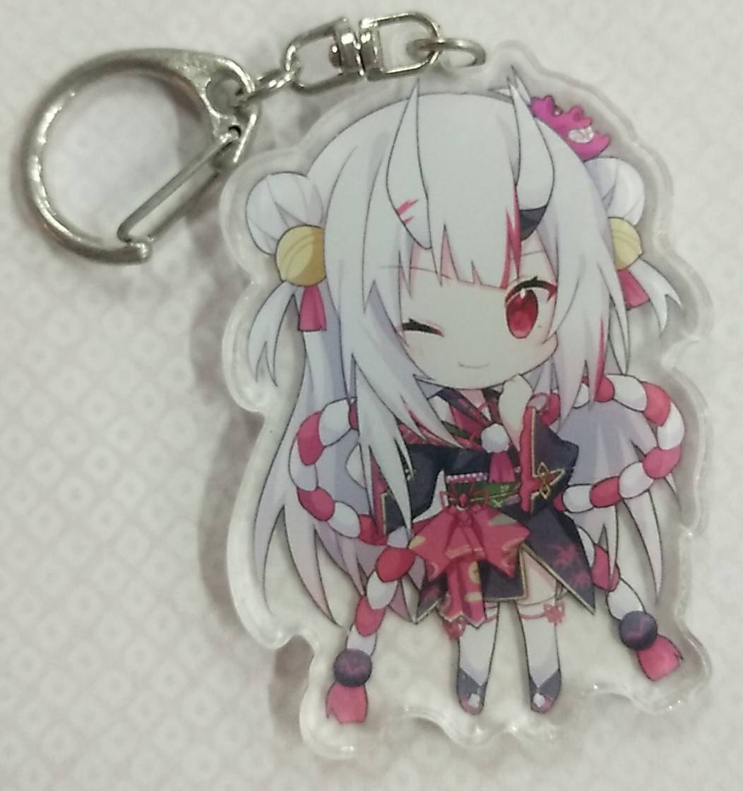 VTUBERホロライブ 同人グッズキーホルダー 百鬼あやめ【八百萬製作所 両面印刷アクリルキーホルダー チャーム マスコット hololive】拍卖