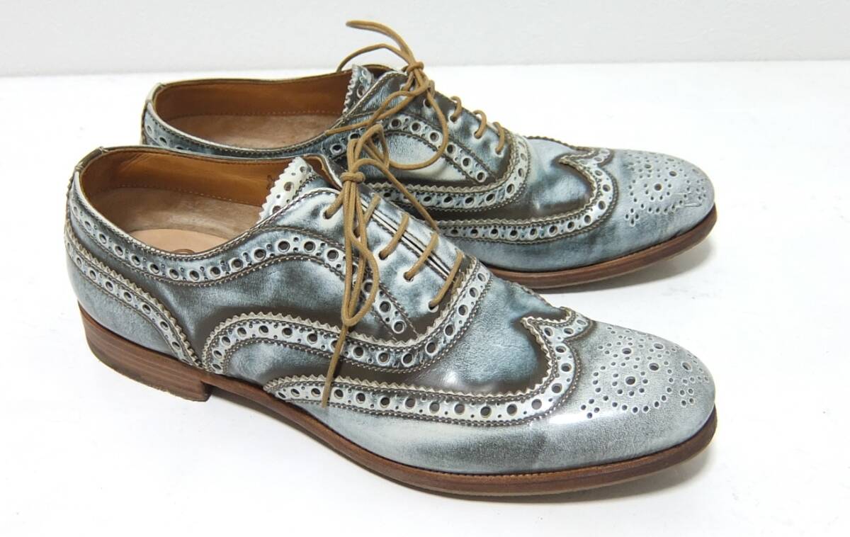 Church's BURWOOD 3W レディース フルブローグ レザーシューズ アンティークカラー 38 24cmくらい チャーチ バーウッド拍卖