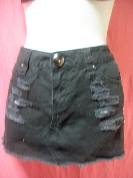USED H.C.M.II ダメージスカート サイズ67-93 黒色拍卖