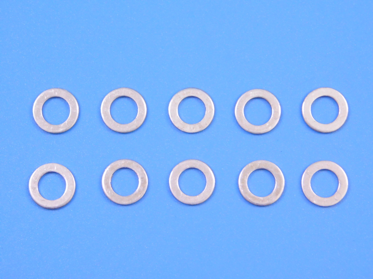 【アルミワッシャー・M6×10個】※ (外径10・内径6・厚み1mm)拍卖