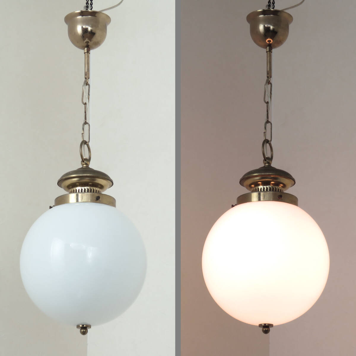 白い球体のランプ/ミルクガラス/ライト/吊り下げ/天井照明/ディスプレイ/店舗什器/レストラン/インテリア/新築/リフォーム/内装/AL-2060拍卖