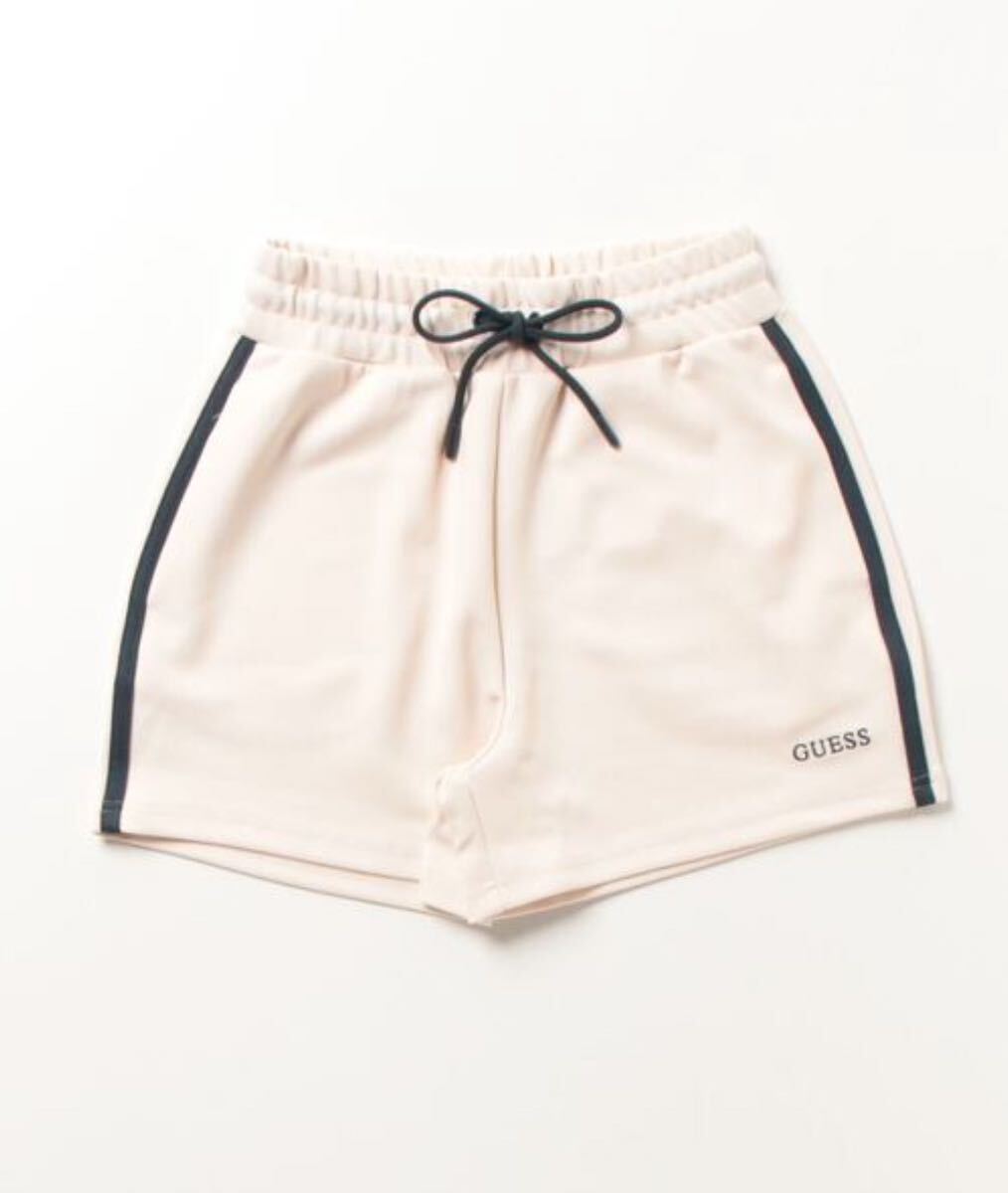 GUESS パンツ Signature Short ショートパンツ レディース ジムや運動に!Mサイズ カラークリーム拍卖