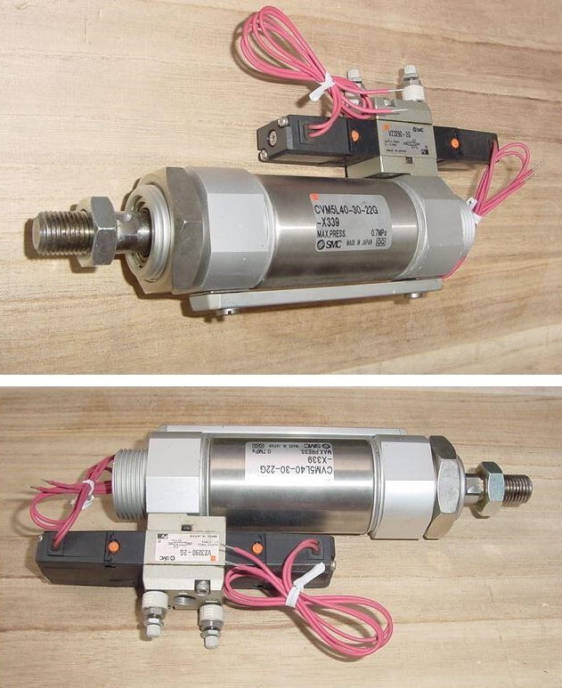 ★★★SMC 日本製 エアシリンダ ソレノイドバルブ(VZ3290-2G)付き 複動 片ロッド CVM5L40-30-22G-X339 最大圧力 0.7Mpa★未使用★拍卖