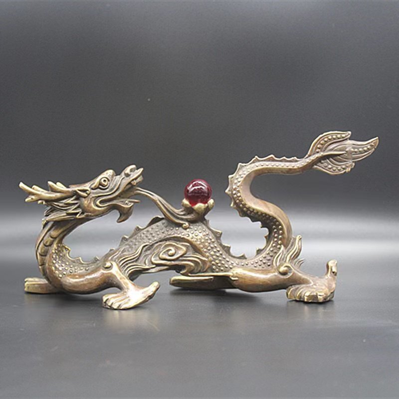銅製品 龍 銅器 開運風水 招財 工芸品 装飾品 置物拍卖