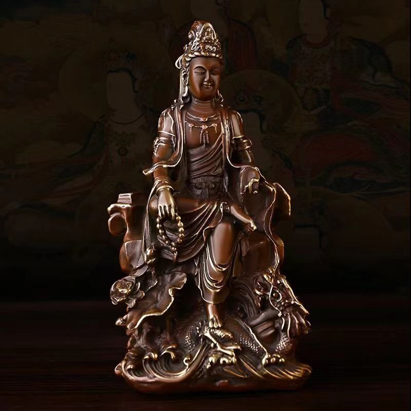 新入荷★純銅仏像 自在観音菩薩像 仏教 工芸品拍卖