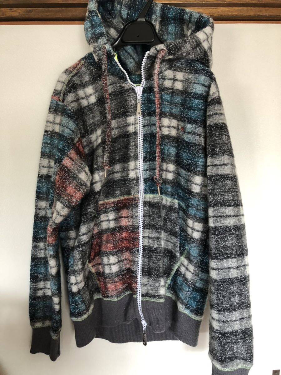 フランシストモークス スワロフスキーステンレスジップパーカー希少レアラメチェックy2k archive japanlabel拍卖