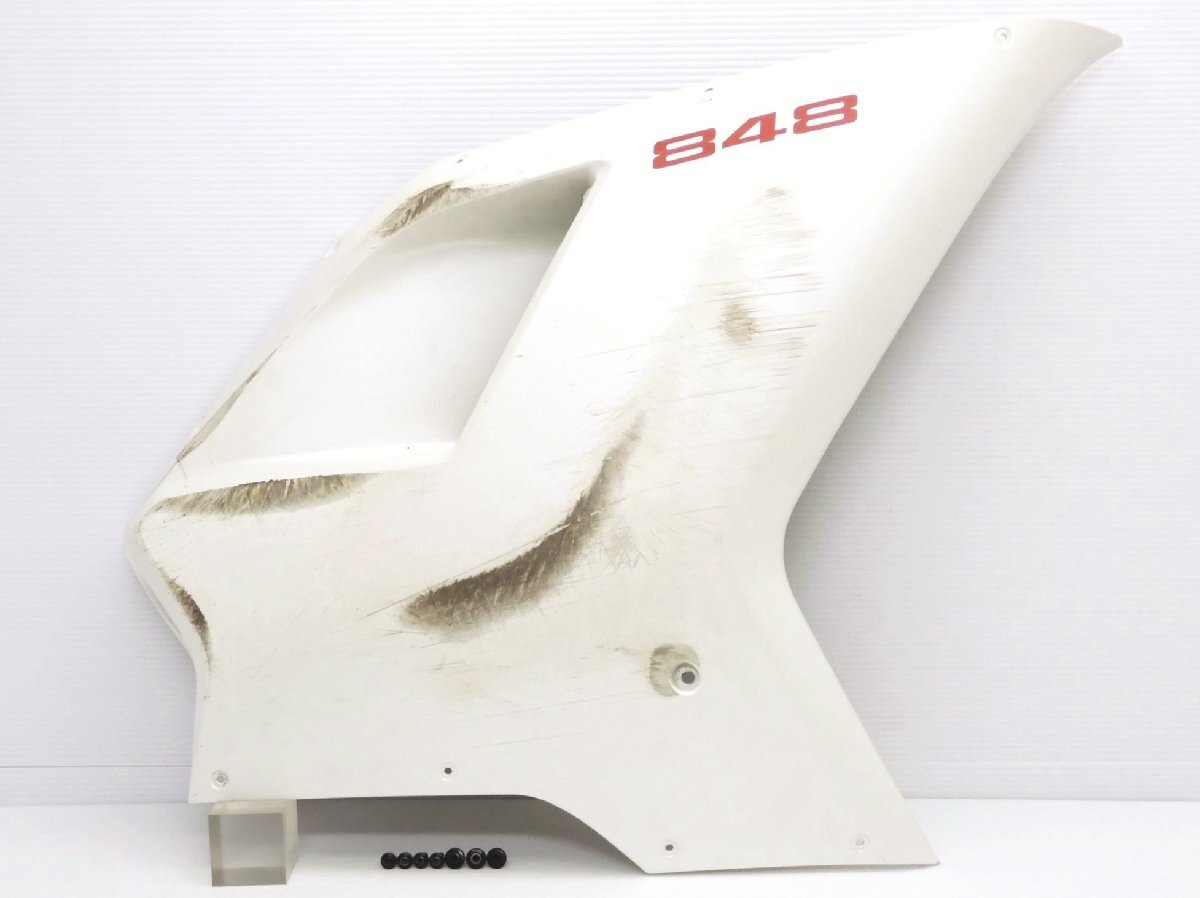 180【評価B】 ドゥカティ 848EVO エボ 純正 アンダー ロア サイド カバー カウル 右 白ホワイト 走行距離25,319km DUCATI 480.3.229.3A拍卖