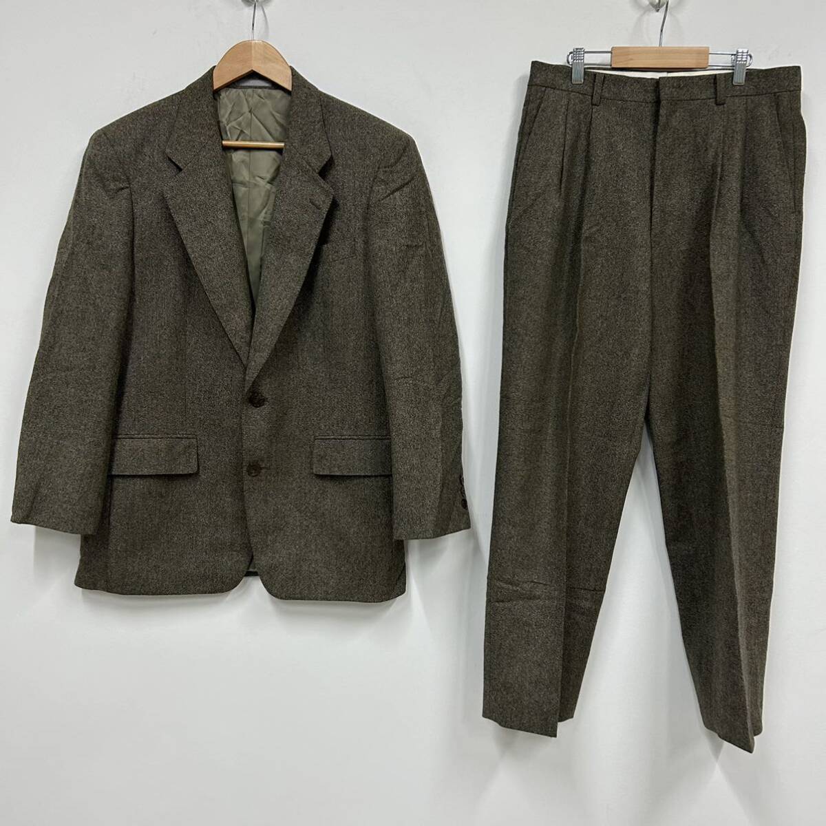 五大陸 ゴタイリク シングルスーツ ブラウン系 5M 総裏 センターベント 2B メンズ 紳士 セットアップ 上下セット a162拍卖