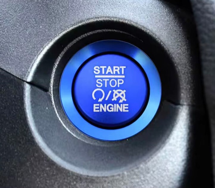 デザイン性UP♪ エンジン スタート スイッチ リング & カバー 青 クライスラー 300 300C 300S リミテッド ラグジュアリー SRT8拍卖