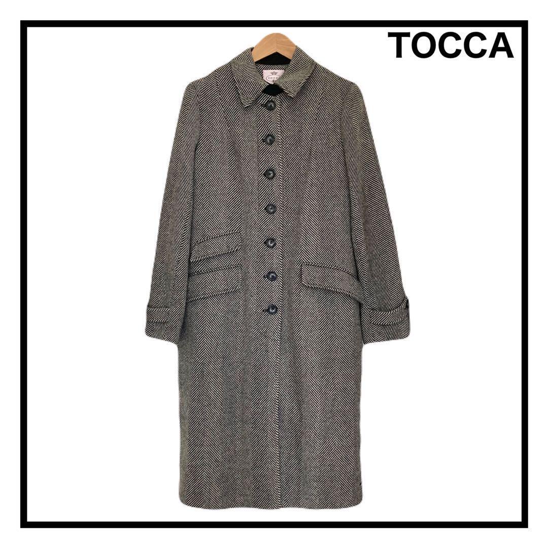 美品 TOCCA チェスターコート 高級感 アウター レディース グレー 4拍卖