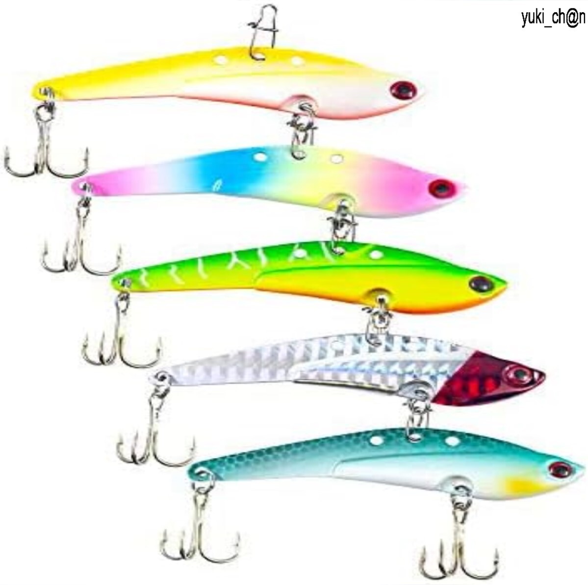 メタルバイブレーション ルアー5色セット 30g/74mm ルアーセット シーバス ヒラメ マゴチ ブリ ソルトウォーター ショアジギング拍卖