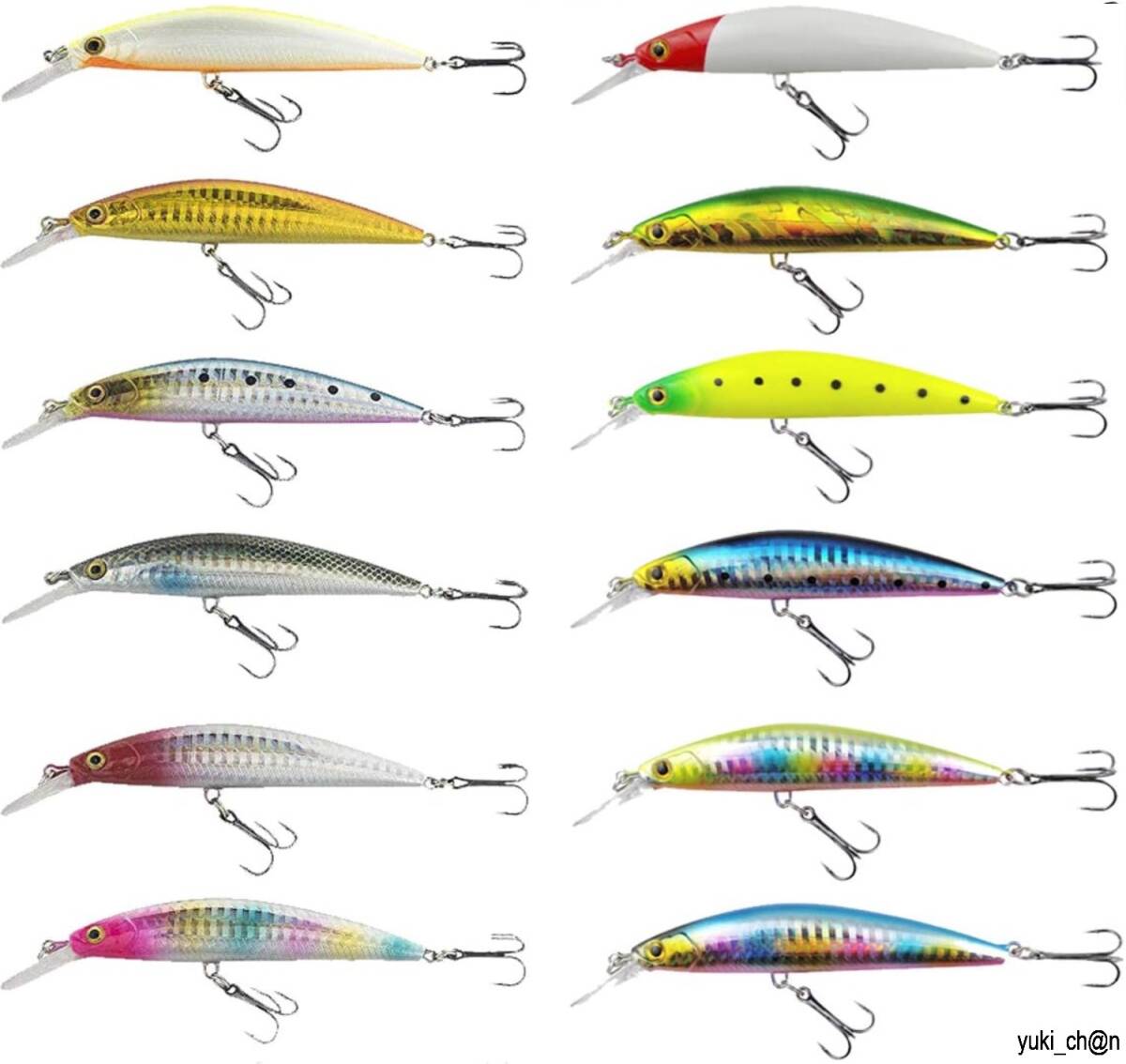 ルアーセット 12本 8.8cm 26g ミノー ヘビーウェイトシンキングミノー シーバス ヒラメ ソルトウォーター 海水 ルアー拍卖