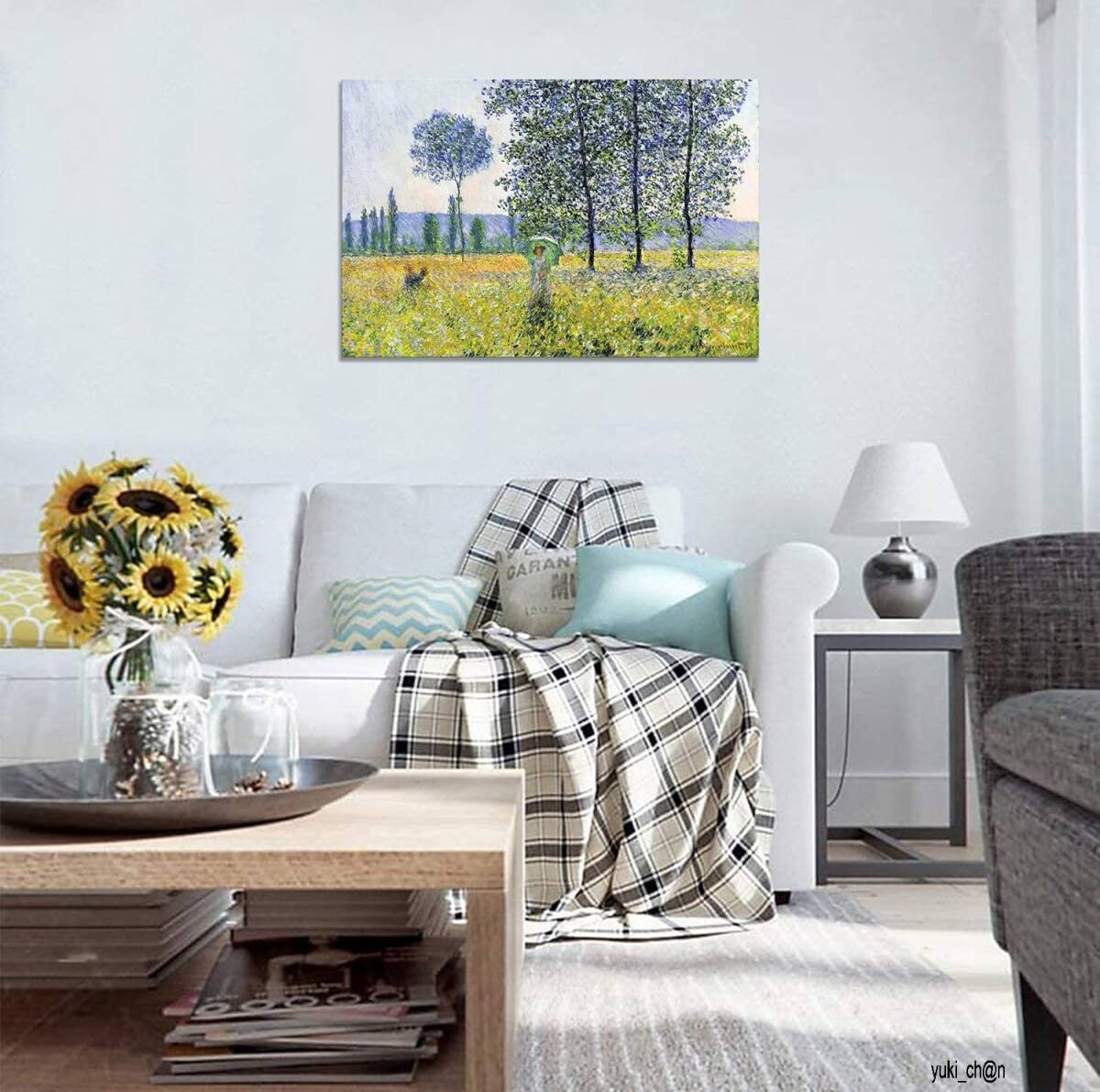 アートパネル 40x60cm モネ 絵 壁掛け 絵画 インテリア 額付き 油絵 風景画 開運 絵 木枠付きの完成品拍卖