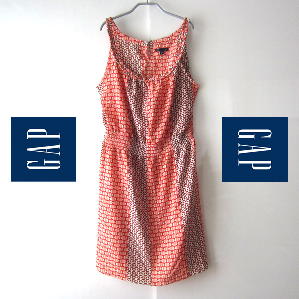 美品 GAP/ギャップ★ 総柄 薄手ワンピース XL拍卖
