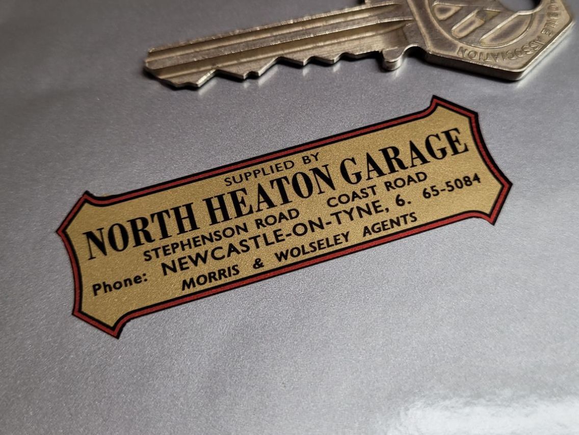 North Heaton Garage 60mm x 20mm 車 バイク セット ステッカー デカール 送料無料拍卖