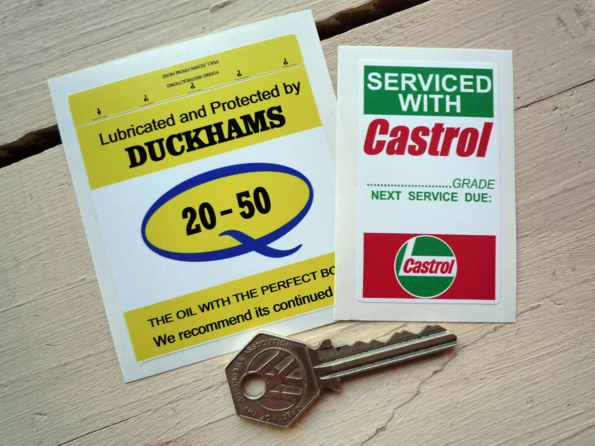 CASTROL DUCKHAMS かストロール オイル 車 バイク セット ステッカー デカール 送料無料拍卖