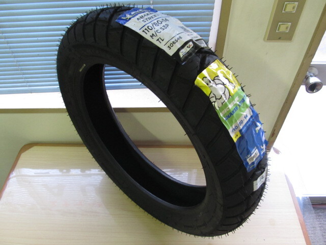MICHELIN アナキーストリート 110/80-14 新品 チューブレスタイヤ フロント/リア用 ADV150 ADV160 拍卖