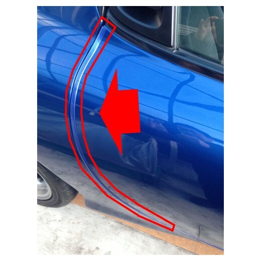 ◆新品 未使用 純正部品 トヨタ ウィッシュ ドアエッジプロテクター2本 樹脂製 ブルー TOYOTA 流用 汎用 カスタム メンテナンス パーツ◆拍卖