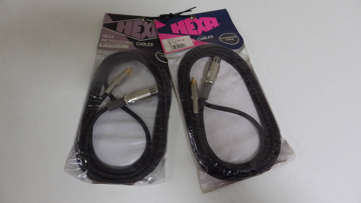 【HEXA 】 マイクケーブル 3m キャノン(メス)-RCA 2本拍卖