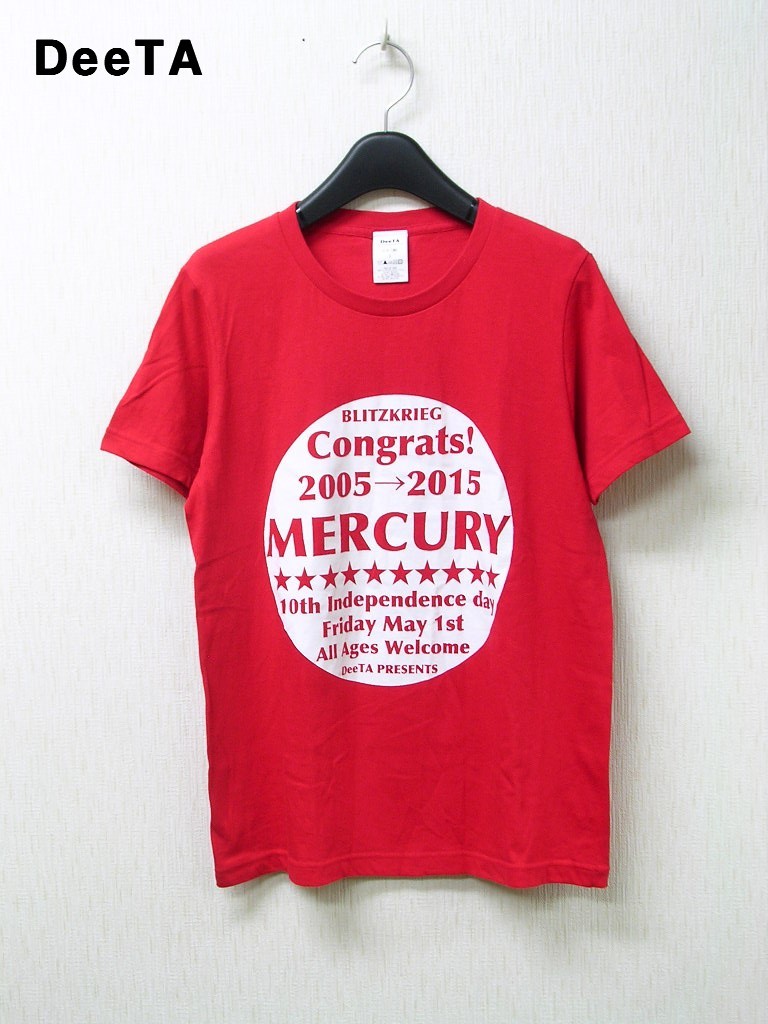S Red【DeeTA x MERCURY DTA-CM6 / MESSAGE T-shirt / ディーティーエー Tシャツ メッセージ レッド】拍卖