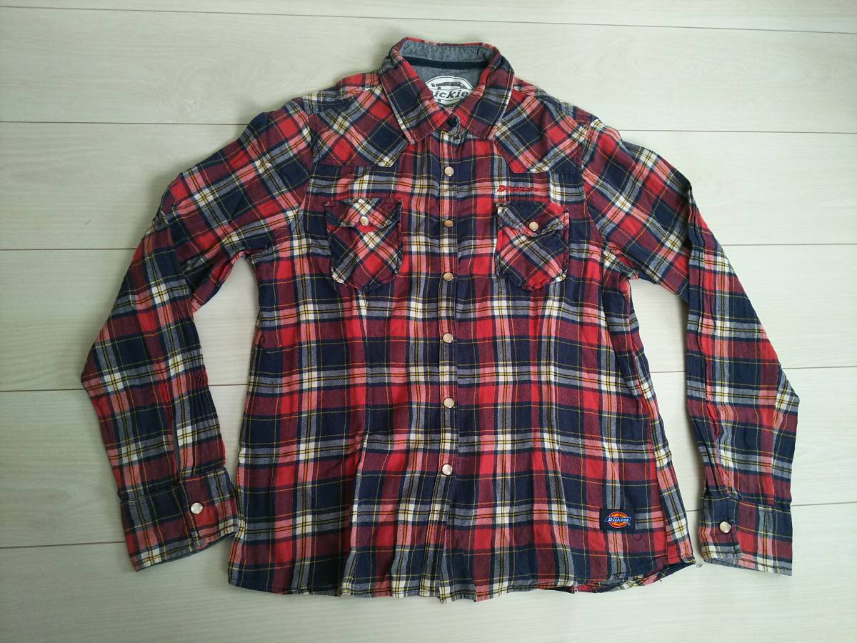 ★Dickies Girl ディッキーズ ガール チェック 長袖シャツ★拍卖