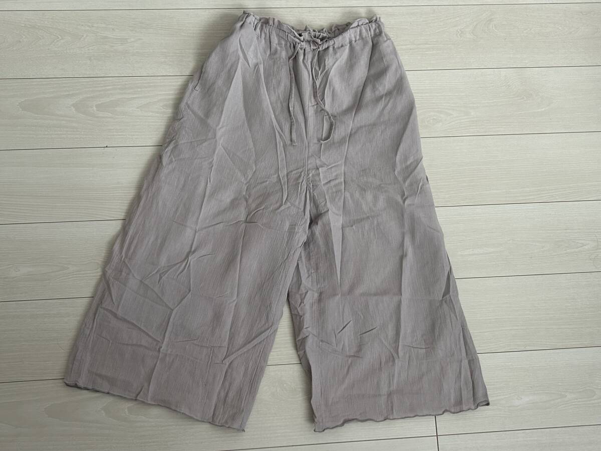 ★ehka sopo エヘカソポ ワイドパンツ スカンツパンツ Fサイズ ウエストゴム★拍卖