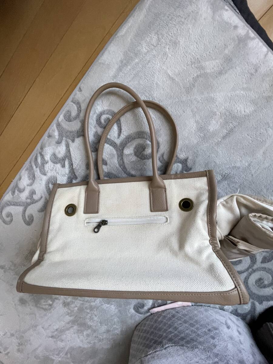 USED・CITY DOG・ペットキャリーバック・超小型犬用・パイピングトートバック・Sサイズ・ベージュ・1380円拍卖