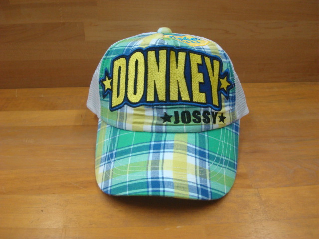 展示品!新品キッズDONKEY JOSSY(ドンキージョシー)メッシュキャップ51cm グリーン系拍卖