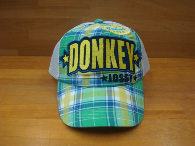 展示品!新品キッズDONKEY JOSSY(ドンキージョシー)メッシュキャップ57cm グリーン系拍卖