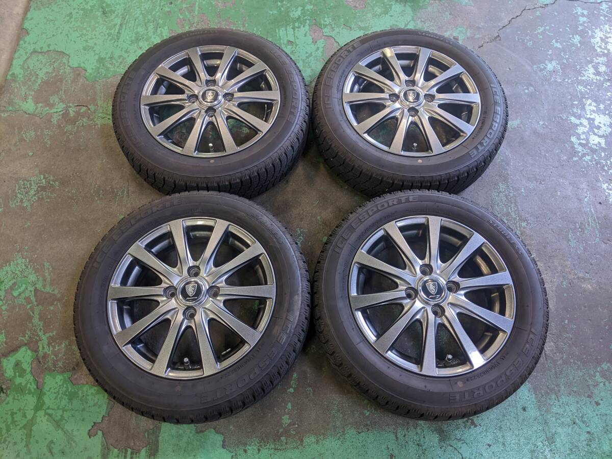 来店受け渡し歓迎♪155/65R14【14×4.5 4-100 +43】 スタッドレスセットです。拍卖