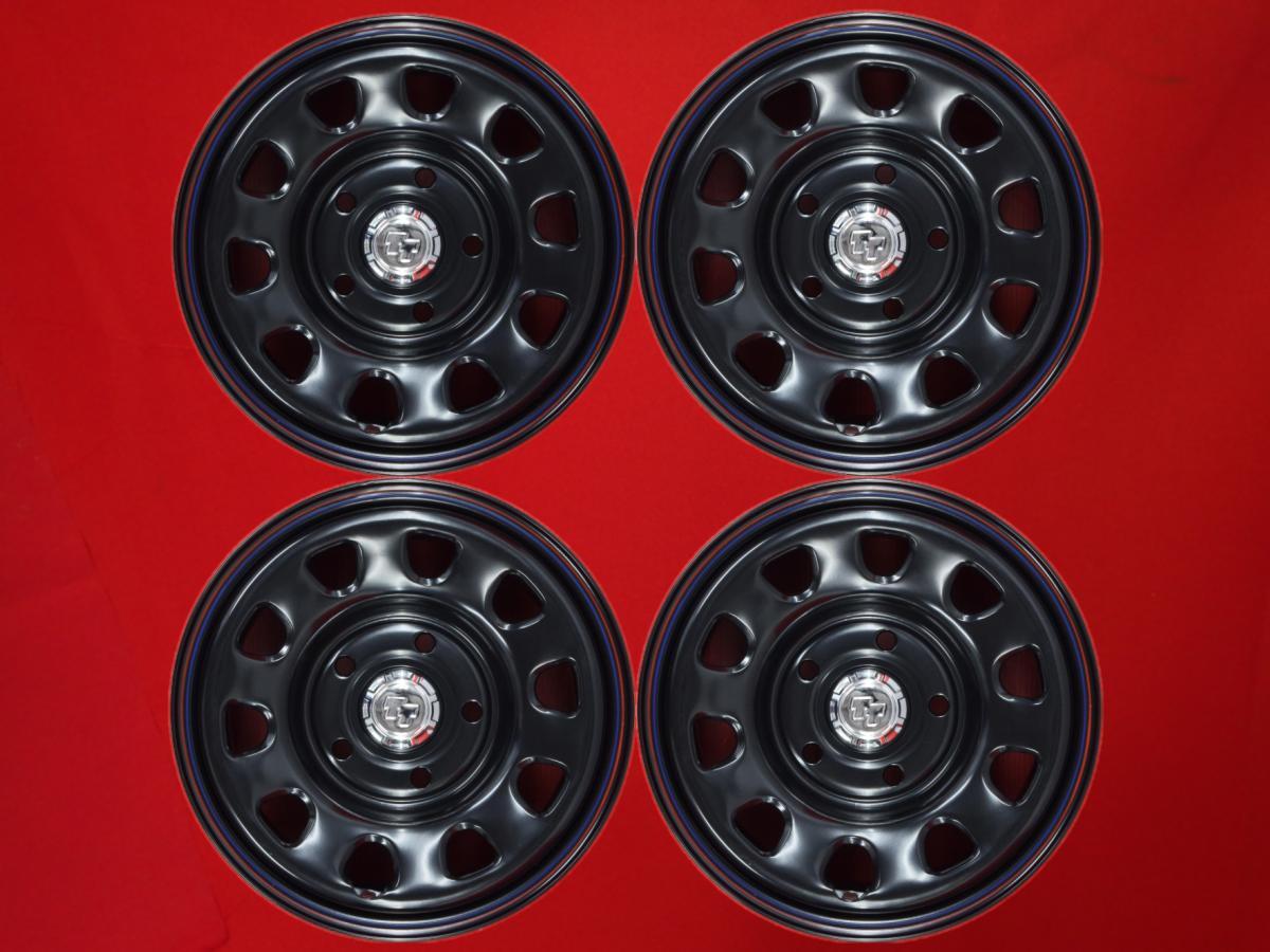未使用!☆TT Dスチール(RED&BLUEライン有) ホイール4本 5J-13 PCD114.3 5穴 +38 ハブ68 タウンエース ライトエース オーナー様必見!aa13拍卖