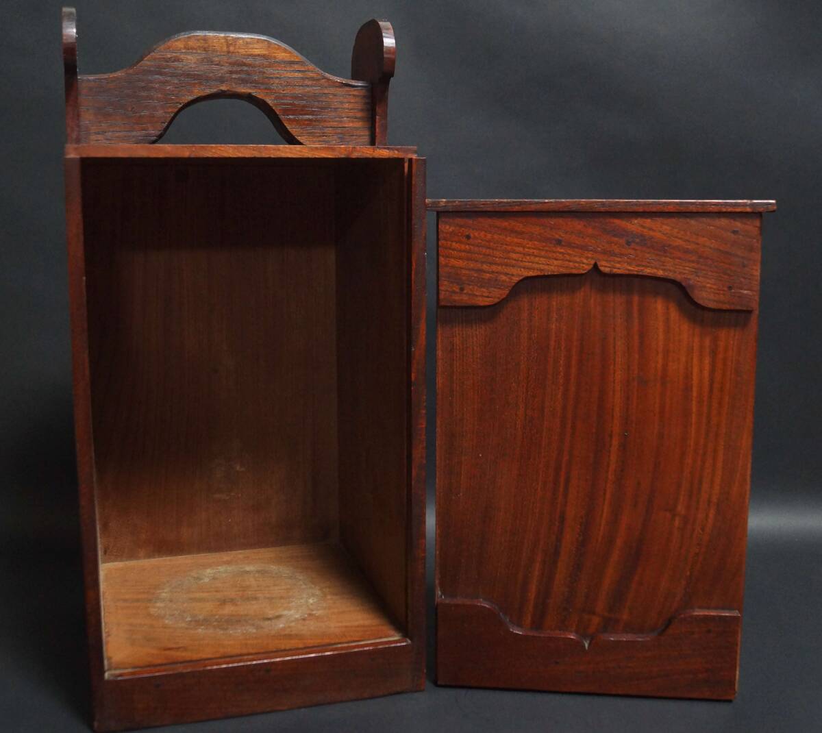 【閑】明治期 欅製 手提収納木箱 ケヤキ 美しい木目 ★時代物★6D0713拍卖