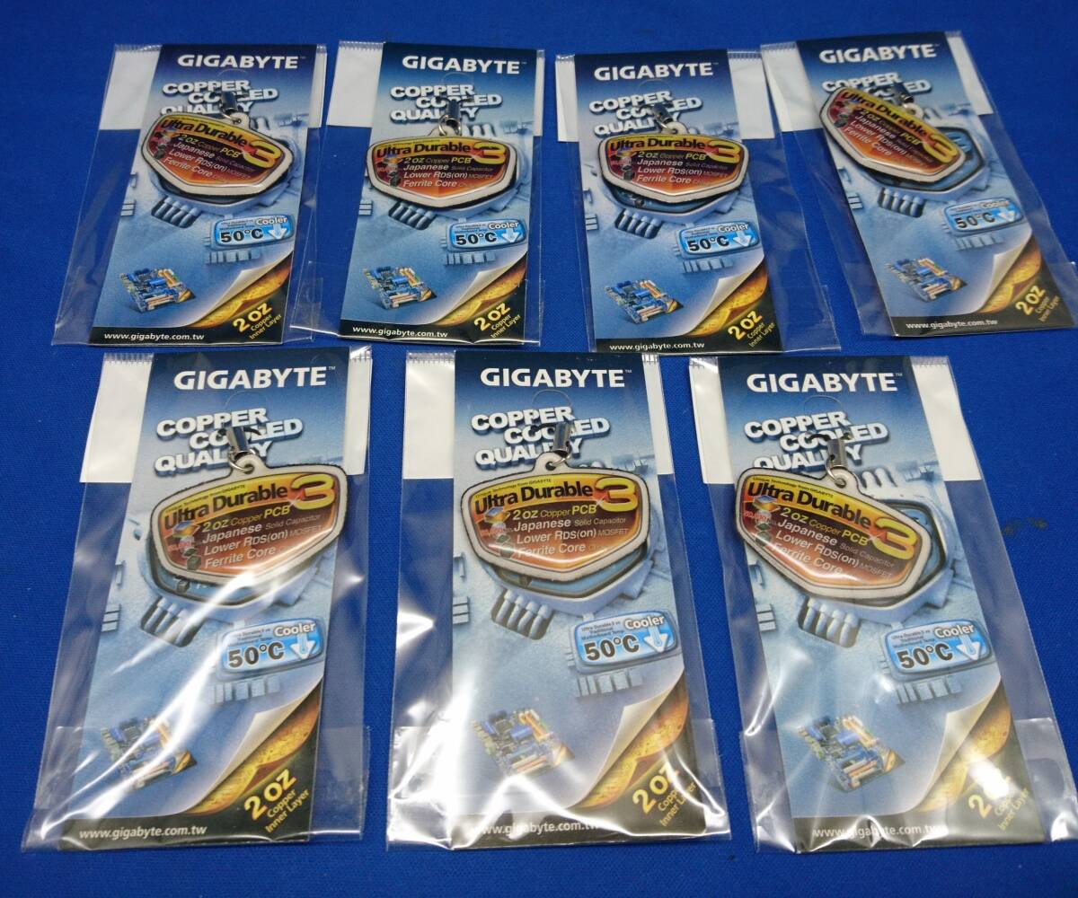 【未使用】GIGABYTE ストラップ 7個セット ノベルティ拍卖