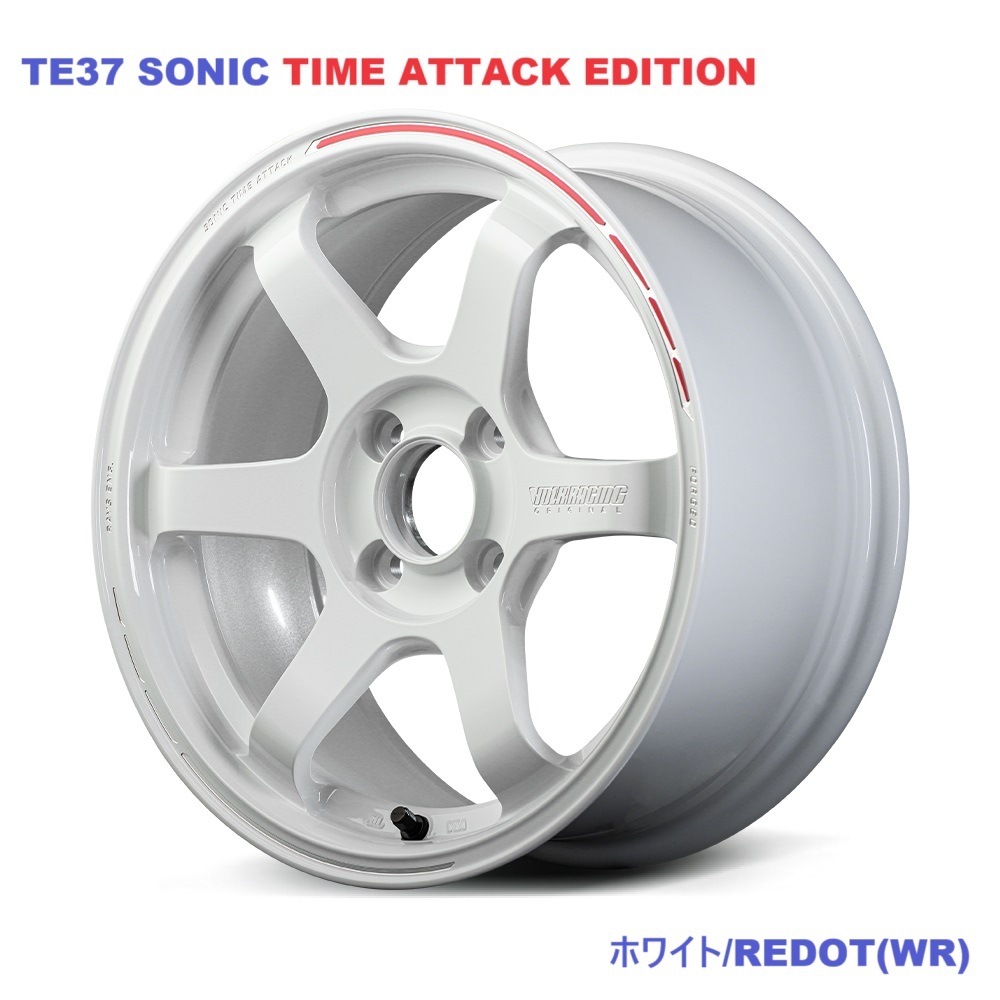 【納期要確認】TE37 SONIC TIME ATTACK EDITION SIZE:6.5J-16 +39(F2) PCD:100-4H Color:WR ホイール2本セット拍卖
