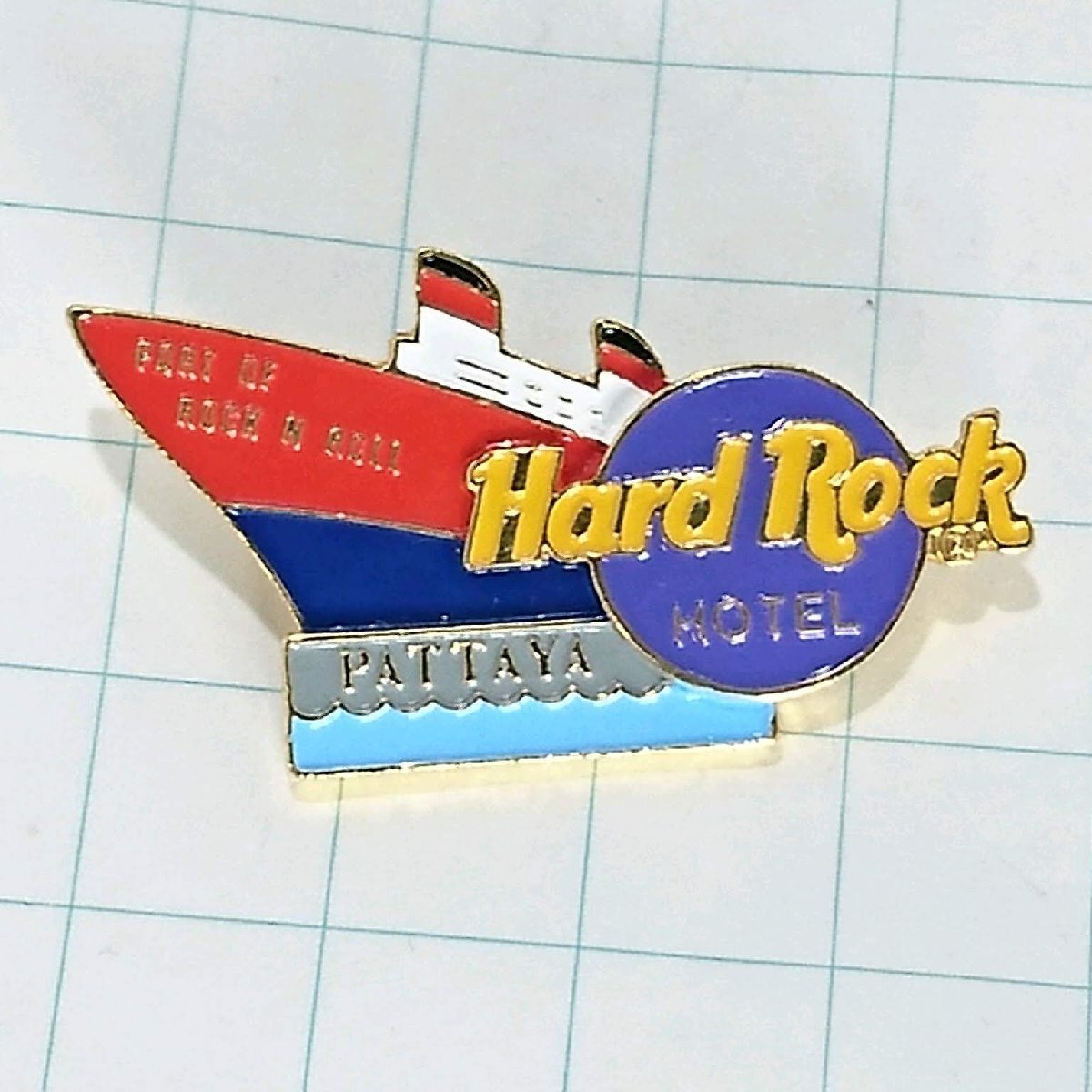 送料無料)Hard Rock Cafe パッタヤー 豪華客船 ハードロックカフェ ピンバッジ PINS ブローチ ピンズ A25299拍卖
