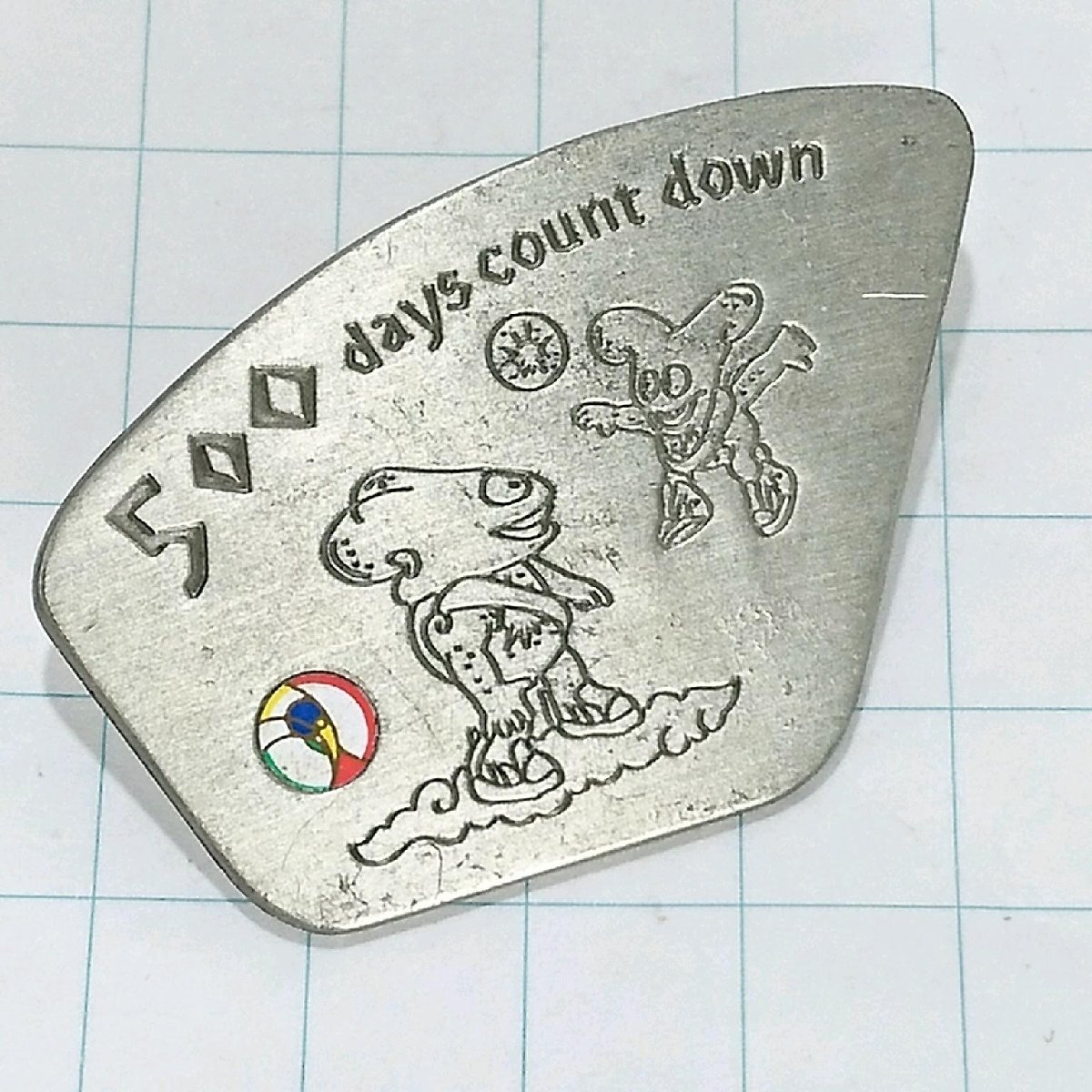 送料無料)日韓ワールドカップ 500日カウントダウン サッカー ピンバッジ ピンズ PINS A25323拍卖