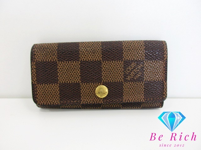 ルイ ヴィトン LOUIS VUITTON 4連 キーケース ダミエ ミュルティ クレ 4 N62631 エベヌ LV ロゴ キーホルダー【中古】 bc1971拍卖
