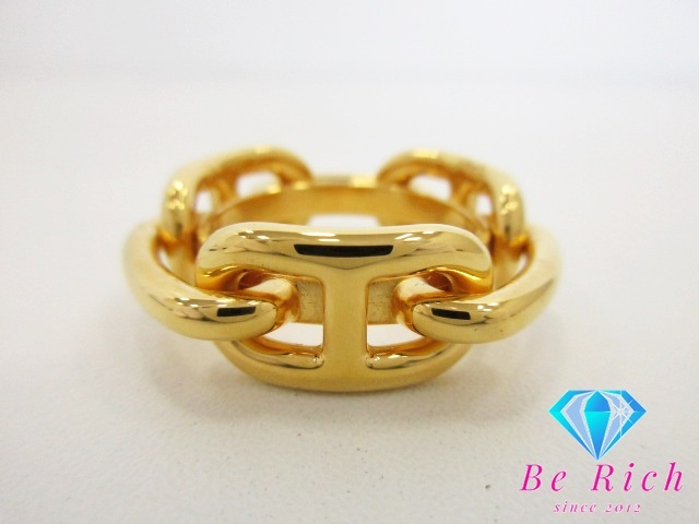 エルメス HERMES シェーヌ ダンクル スカーフ リング 留め ゴールド GP メッキ ロゴ 小物 アクセサリー 【中古】 bc2004拍卖