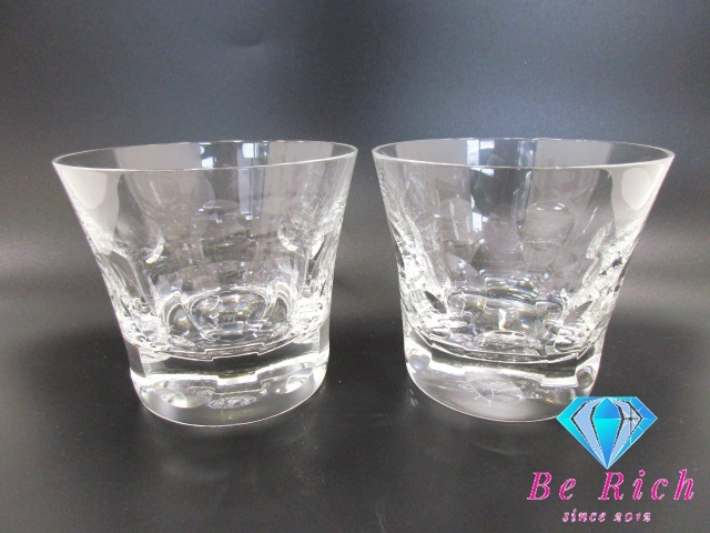 バカラ Baccarat ロック ペア グラス 2個セット クリスタル ガラス 食器 セット テーブルウェア インテリア 小物 【中古】bh2366拍卖