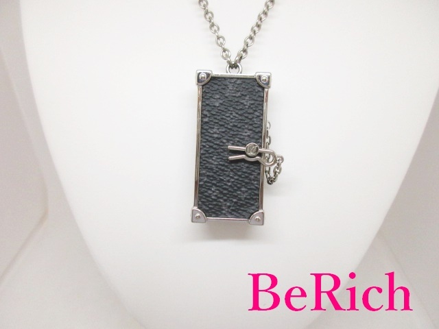 ルイ ヴィトン モノグラム エクリプス コリエ DJ トランク ペンダント ネックレス M68876 メンズ 【中古】【送料無料】 ba2345拍卖